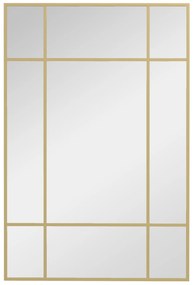 HOMCOM Espelho de Parede Retangular 90x60 cm com Moldura de Metal Espelho Decorativo para Sala Quarto Entrada Dourado | Aosom Portugal