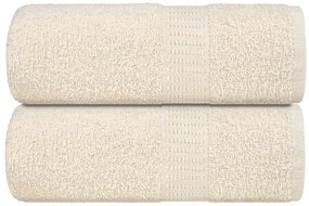 vidaXL Toalhas de rosto FROGN 2 peças Creme 30x30 cm 360 g/m²