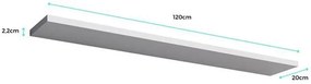 Prateleira de Parede Aldreu – 120 cm – Branco Mate – Design Minimalist