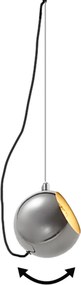 Candeeiro pendente de design cromado para sistema de calha monofásico - Slimline Sara