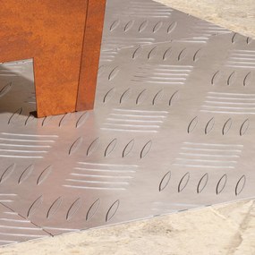 vidaXL Degrau Quadrado 4 pcs Prateado 40 x 40 cm Alumínio