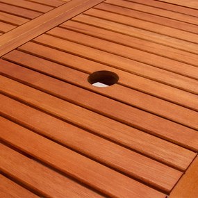 Mesa de jardim Alabama em madeira de acácia com certificação FSC® 160x85x75cm Castanha