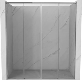 Mexen Rox Duo portas de duche de correr 200 cm, transparente, cromado - 8C2-200-002-01-00