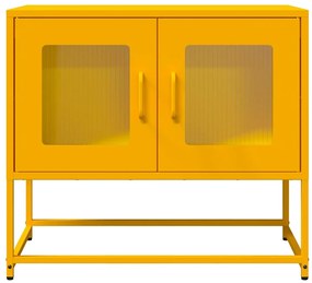 Móvel de TV 68x39x60,5 cm aço laminado a frio amarelo mostarda