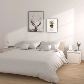 vidaXL Mesas de cabeceira 2 pcs 40x30x40 cm pinho maciço branco