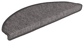 Tapetes de escada autoadesivos 15 pcs 65x21x4cm cinzento e bege
