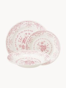 Conjunto de loiça com padrão floral Rose, 6 pessoas, 18 uni.