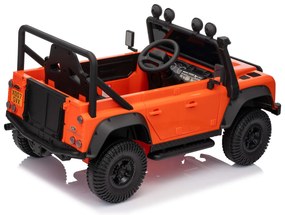 Jipe elétrico para crianças Land Rover Defender 110 SVX 12V, 4X4, luzes LED, bateria de lítio, licença ORIGINAL Laranja