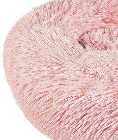 Cama para animal em pele sintética rosa ⌀ 80 cm KULU Beliani