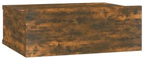 Mesa cabeceira suspensa 40x30x15cm derivados madeira cor fumado