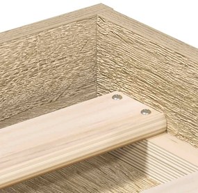 Estrutura de cama de casal pequena 120x190 cm carvalho sonoma
