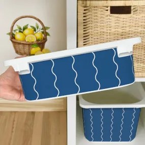 Autocolante para caixa IKEA TROFAST - Ondas azuis
