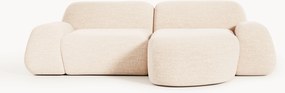 Sofá de canto modular em bouclé Wolke (3 lugares)