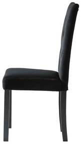Cadeiras de jantar 4 pcs veludo preto