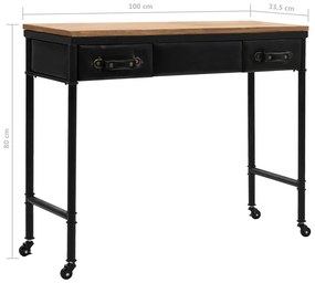 Mesa consola em MDF e madeira de abeto 100x33,5x80 cm