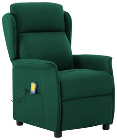 Cadeira de Massagem Verde Escuro em Tecido