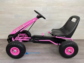 Kart a pedais para crianças PERHOUR Rosa