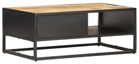 Mesa de centro c/ porta esculpida 90x55x36 cm mangueira áspera