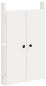 Portas cozinha p/ exterior 2 pcs 50x9x82 cm pinho maciço branco