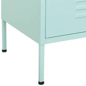 Armário de arrumação aço 80x35x101,5 cm verde-hortelã