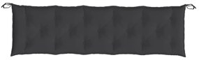 Almofadão p/ banco de jardim 180x50x7 cm tecido oxford preto