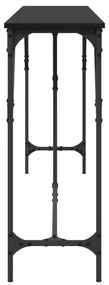 Mesa Console Carvalho Preto 200x29x75 cm Madeira Derivada