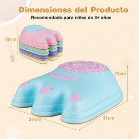 Conjunto de 6 Pedras de Equilíbrio com Forma de Monstro, 31 x 23 x 18 cm, Antiderrapantes, Multicolor