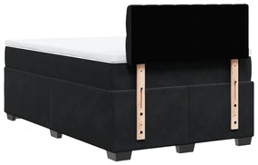 Cama boxspring com colchão 120x190 cm veludo preto