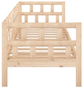 Sofá-cama madeira de pinho maciça 90x190 cm