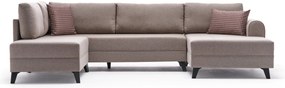 Sofá-Cama de Canto Belen – Creme – 300x78x202 cm