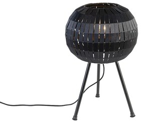 Candeeiro de mesa moderno tripé preto - Zoë Moderno