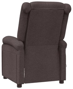 Poltrona de massagens tecido castanho-escuro