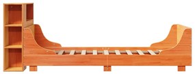 Cama sem colchão 90x200 cm pinho maciço castanho-mel