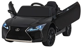 Carro elétrico para Crianças 12V Lexus LC500 Rodas de EVA, Assento de couro Preto