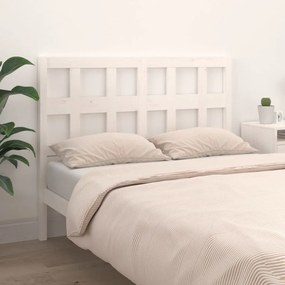 Cabeceira de cama 205,5x4x100 cm madeira de pinho maciça branco