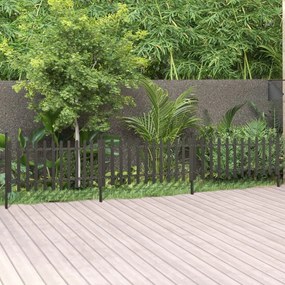 vidaXL Cerca com postes 3 pcs 614x80 cm WPC
