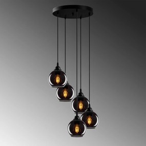 Candeeiro de Teto Smoked – Fumê – 50 x 50 cm