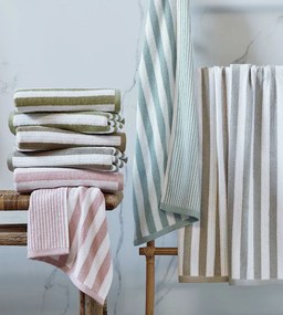 Jogo de toalhas de banho 3 peças 520gr./m2 - Efficience Stripes Lasa Home: Azul