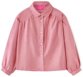 Blusa para criança com mangas abalonadas rosa-velho 92