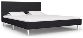 vidaXL Estrutura de cama 140x200 cm tecido preto