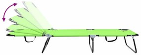 Espreguiçadeira Dobrável 2 pcs Verde Portátil Tecido Oxford 600D