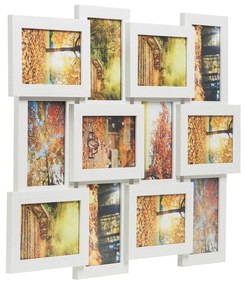 Conjunto de porta-retratos tipo collage para 12 fotos | SONGMICS | 61 x 46,5 x 2,5 cm | branco | RPF112W.