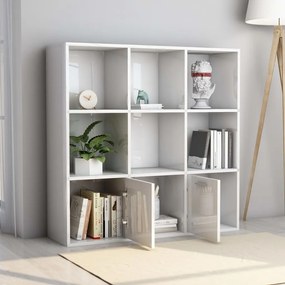 Estante 98x30x98 cm derivados de madeira branco brilhante