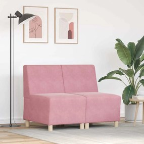 vidaXL Cadeiras de Sofá 2 pcs Rosa 55 x 74 x 82 cm Veludo