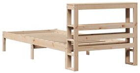 Cama sem colchão 75x190 cm madeira de pinho maciça