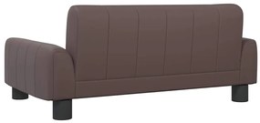Cama para cães 70x45x30 cm couro artificial castanho