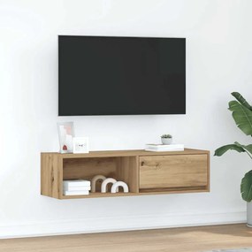 Móvel de TV 100x31x25,5 cm deriv. madeira carvalho artesanal