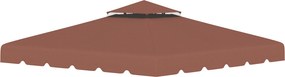 Outsunny Toldo de Substituição para Pérgola 300x300 cm com Duplo Teto e 8 Orifícios de Drenagem Marrom | Aosom Portugal
