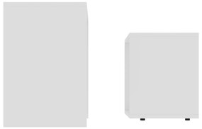 Conjunto mesas de centro 48x30x45 cm contraplacado branco