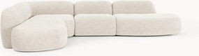 Sofá de canto modular XL em bouclé com chaise longues Wolke